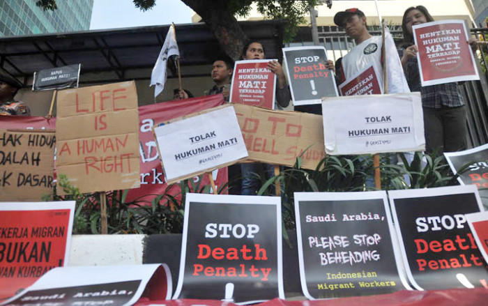 Demo stop hukuman mati (Law-justice.co/ Deni Hardimansyah)