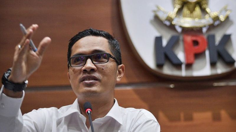 Juru Bicara KPK Febri Diansyah di gedung KPK (Foto: Tribun)